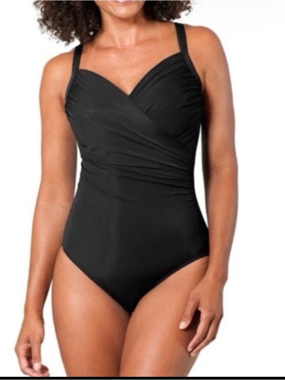 Misadonna by Miraclesuit 16 Classic Black One-Piece Swimsuit